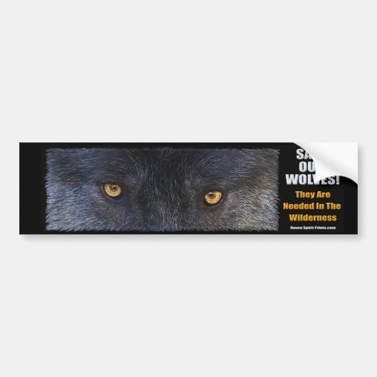WOLF EYES Wildlife Conservation Bumpersticker (Voorkant)