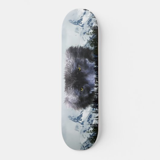 WOLF EYES Wildlife & Mountains Skateboard (Voorkant)