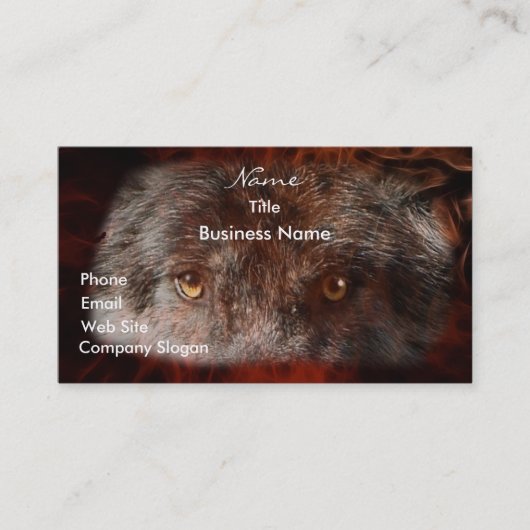 WOLF EYES Wildlife Supporter Visitekaartje (Voorkant)