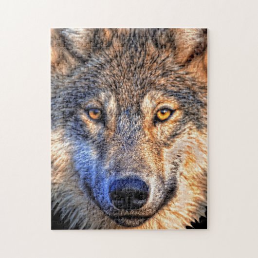 Wolf - Face - Legpuzzel (Verticaal)