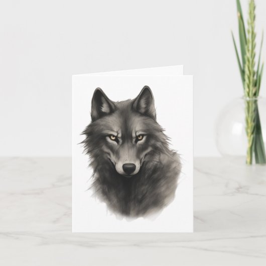 Wolf Face Sticker Kaart (Voorkant)