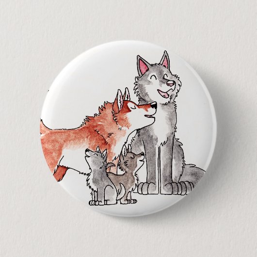 Wolf Family Button (Voorkant)
