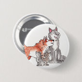 Wolf Family Button (Voorkant /achterkant)
