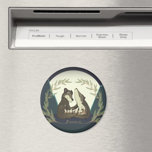 Wolf Family Magnet (In Situ (Lave-vaisselle))