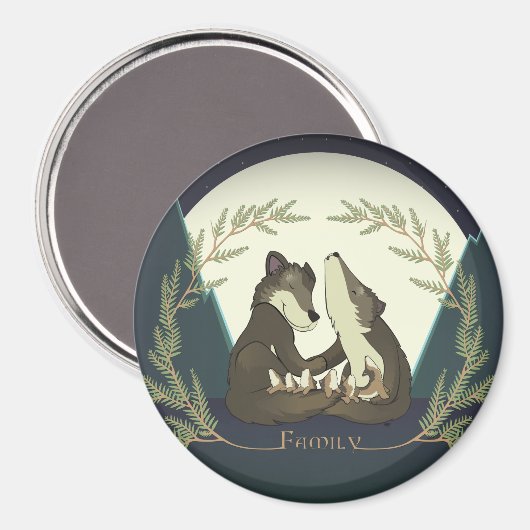 Wolf Family Magnet (Recto/Verso)