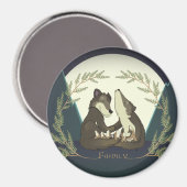 Wolf Family Magnet Magneet (Voorkant / Achterkant)