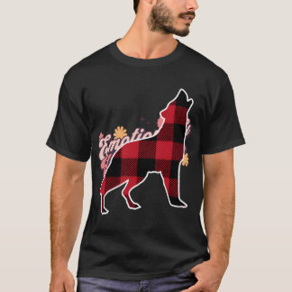 Wolf Family Red Pset Buffalo Matching Family Paja T-shirt