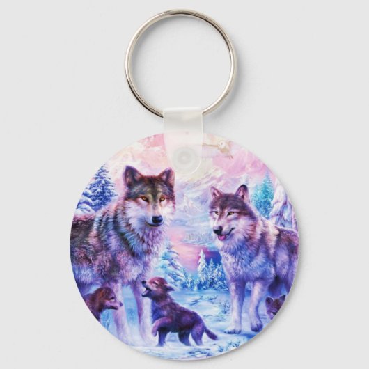 Wolf Family Sleutelhanger (Voorkant)