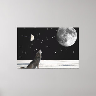 Wolf-fantasy Canvas Afdruk