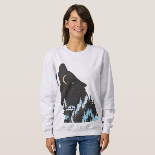 Wolf Fantasy Women Basic Sweatshirt (Voorkant volledig)