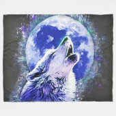 Wolf Fleece Blanket (Voorkant (Horizontaal))