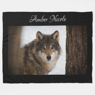 Wolf Fleece Deken