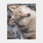 Wolf Fleece Deken (Voorkant)
