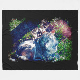 Wolf Fleece Deken