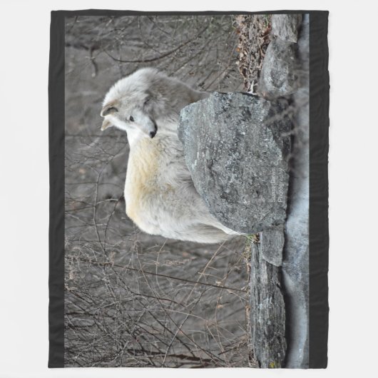 Wolf Fleece Deken (Voorkant)