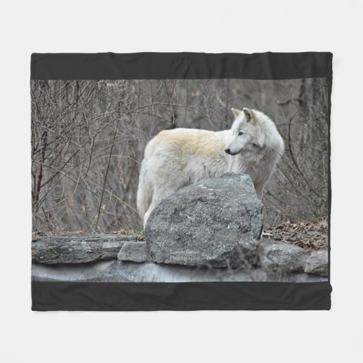 Wolf Fleece Deken (Voorkant (Horizontaal))