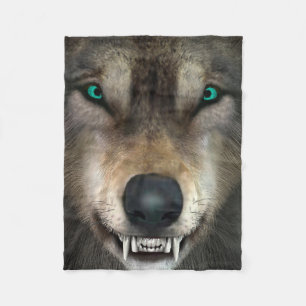 Wolf Fleece Deken