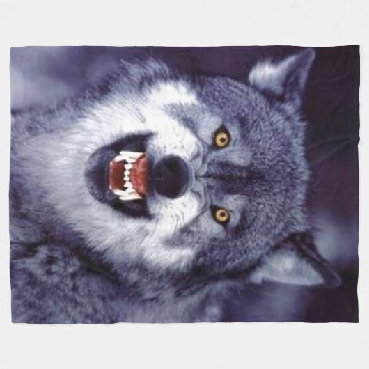 WOLF FLEECE DEKEN (Voorkant (Horizontaal))