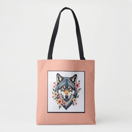 Wolf Floral Shoulder Tas (Voorkant)