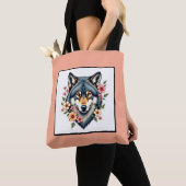 Wolf Floral Shoulder Tas (Dichtbij)