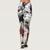 Wolf Flower Tatoo  Pattern Leggings (Achterkant)