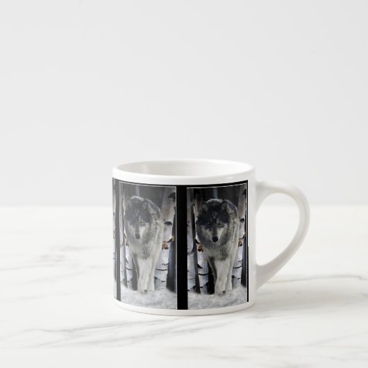 Wolf & Forêt de neige Espresso Café Mug (Droite)