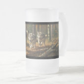 Wolf Frosted Glass Mug style 1 (Devant droit)