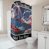 Wolf Full Moon Douchegordijn (In situ)