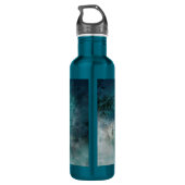 Wolf Full Moon in mist Waterfles (Achterkant)