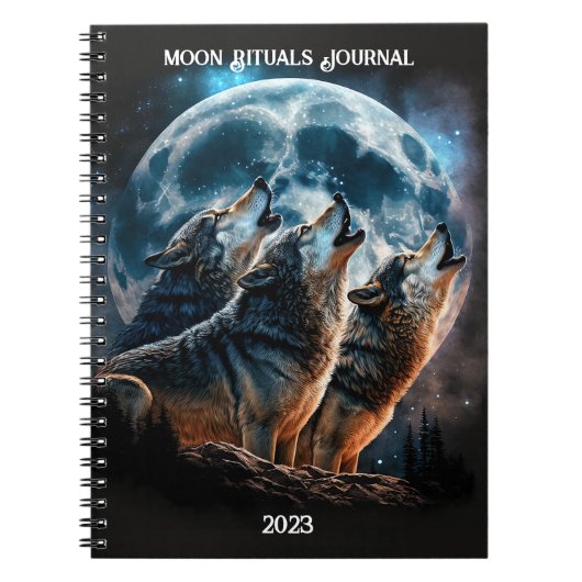 Wolf Full Moon Notitieboek (Voorkant)