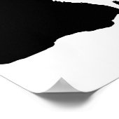 Wolf Fullmoon Night Motivatie Courage Poster (Hoek)