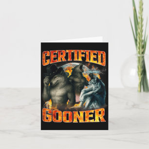Wolf Gecertificeerde Gooner Grappige Bootleg Meme Kaart