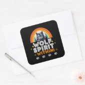 Wolf Geest Binnen Vierkante Sticker (Envelop)