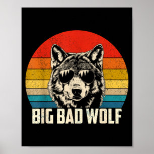Wolf geest grote en slechte wolf wolvenroedel grap poster