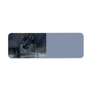 Wolf Geest Maan Nacht Etiket