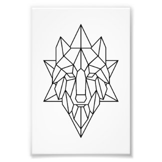 Wolf geometrische kunst Muur Kunst Decoratie Poste Foto Afdruk
