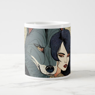 Wolf Geschenk Frau Jugendstil Russland Ornament Extra Grote Beker