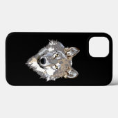 Wolf gezicht telefoonhoes Case-Mate iPhone case (Achterkant (horizontaal))