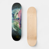 Wolf Girl Raven Bat Moon Skateboard (Voorkant)