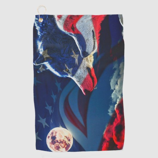 Wolf Golfhanddoek (Voorkant)