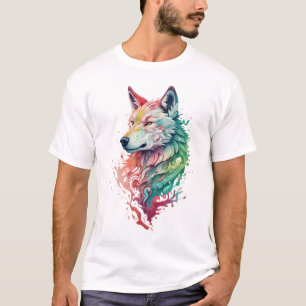 Wolf Grafische Streetwear T-shirt Krachtig & Kleur
