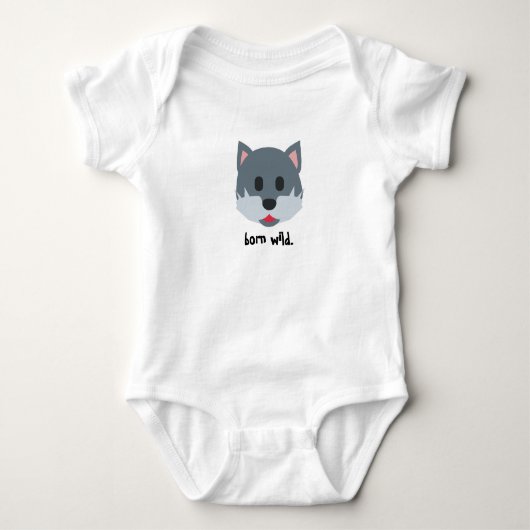 Wolf Graphic Baby uit één stuk Romper (Voorkant)