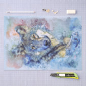 Wolf Gray Hunter Waterverf Tissuepapier (Craft)