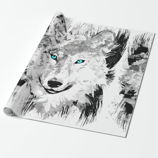 Wolf | Gray Wolf Drawing | Papier voor onmiddellij (Uitgerold)