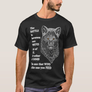 Wolf Grey Noord-Amerikaanse Wolven Witte lijn Brui T-shirt
