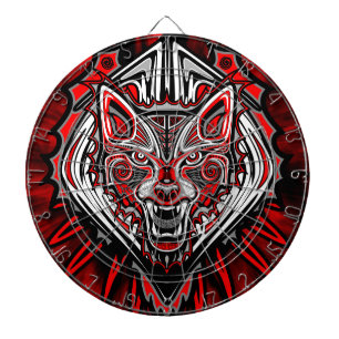 Wolf Haida Tribale Totem Ontwerp Dartbord