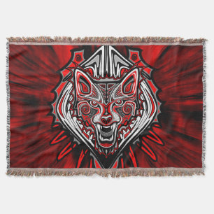 Wolf Haida Tribale Totem Ontwerp Deken