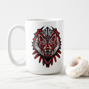 Wolf Haida Tribale Totem Ontwerp Koffiemok