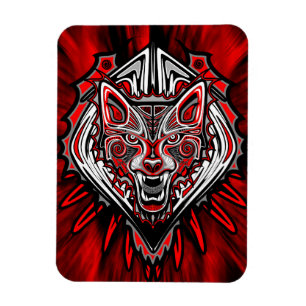 Wolf Haida Tribale Totem Ontwerp Magneet