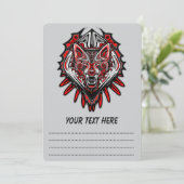 Wolf Haida Tribale Totem Ontwerp Programma (Staand voorkant)